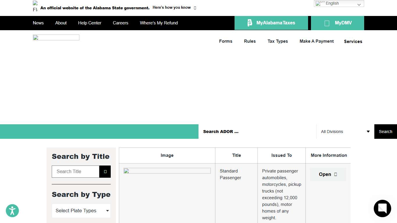 License Plates Archive - Alabama Department of Revenue